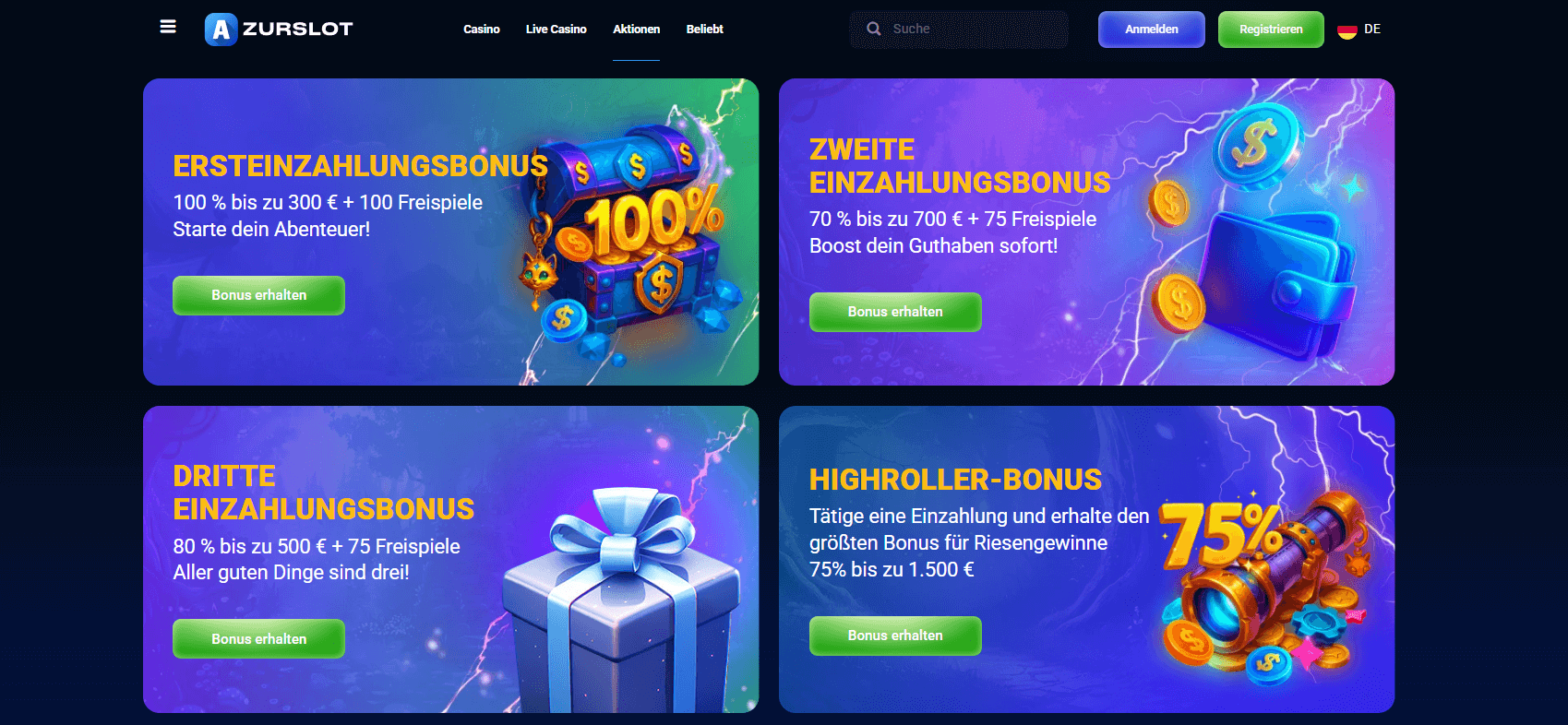 AzurSlot Casino Aktionen