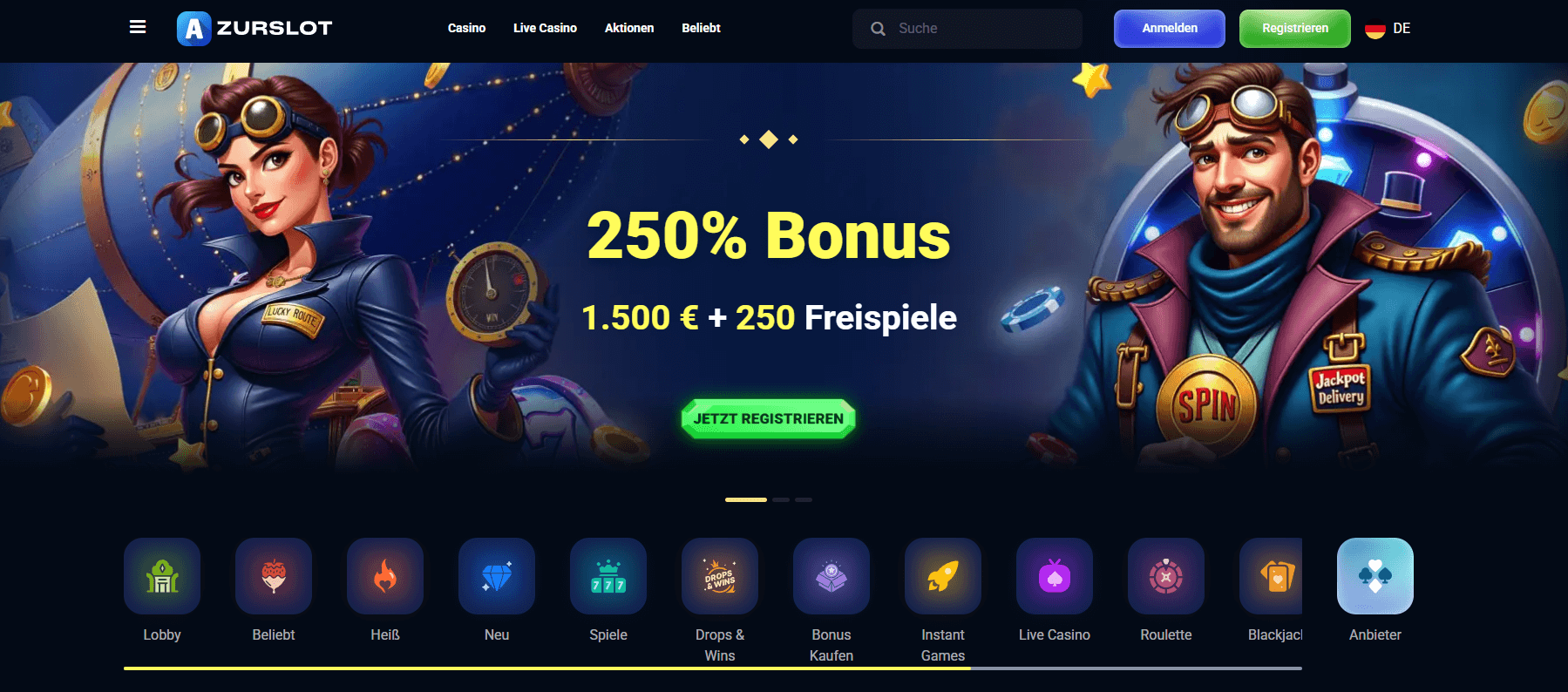 AzurSlot Casino Willkommensbonus